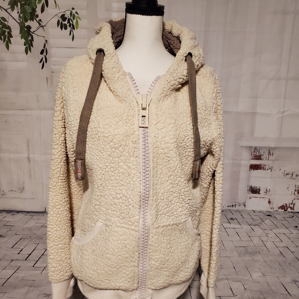 Teddy Bear fleece mid waist jacket